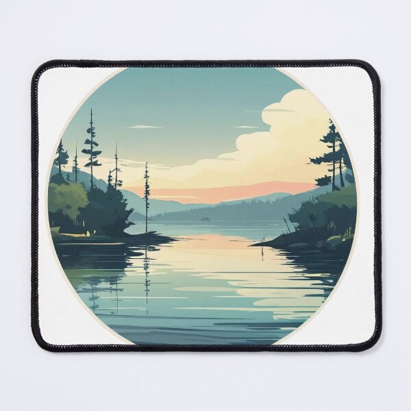 Item preview, Serene Reflections: Mirror Lake Among Trees designed and sold by Mau05store.