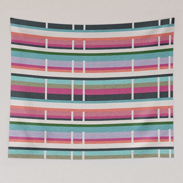 Item preview, Colorful Woven Stripe Pattern Rug Texture – Modern Geometric Textile Design designed and sold by Timegraf.