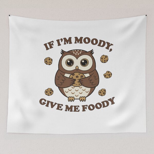 Item preview, Cute Moody Owl Give Me Foody Cartoon designed and sold by k3rstman1.