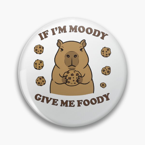 Item preview, Funny Moody Capybara Eating Cookie Foody Pun designed and sold by k3rstman1.