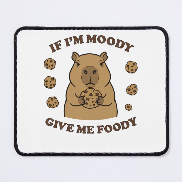 Item preview, Funny Moody Capybara Eating Cookie Foody Pun designed and sold by k3rstman1.
