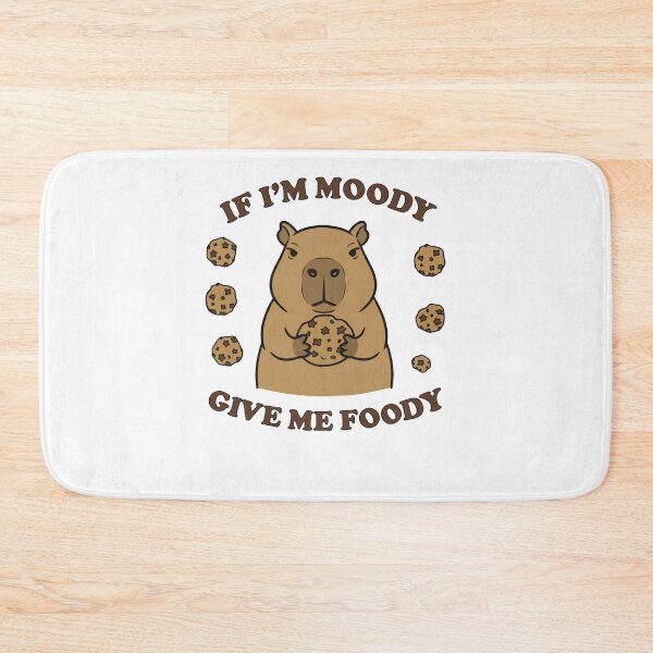 Item preview, Funny Moody Capybara Eating Cookie Foody Pun designed and sold by k3rstman1.