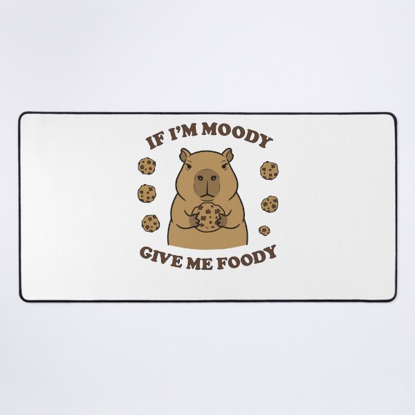 Item preview, Funny Moody Capybara Eating Cookie Foody Pun designed and sold by k3rstman1.