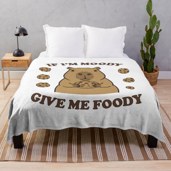 Item preview, Funny Moody Capybara Eating Cookie Foody Pun designed and sold by k3rstman1.