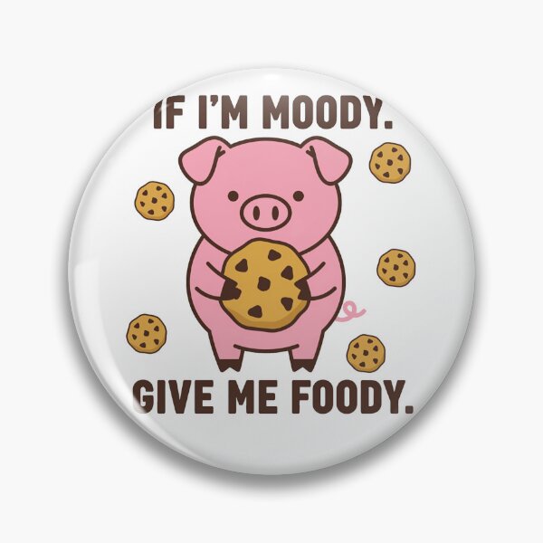 Item preview, Funny Moody Pink Pig Eating Chocolate Cookies designed and sold by k3rstman1.