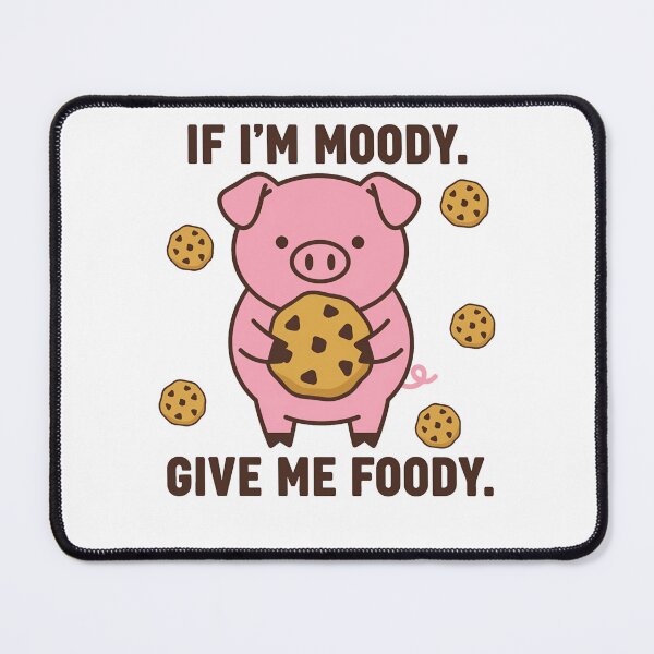 Item preview, Funny Moody Pink Pig Eating Chocolate Cookies designed and sold by k3rstman1.