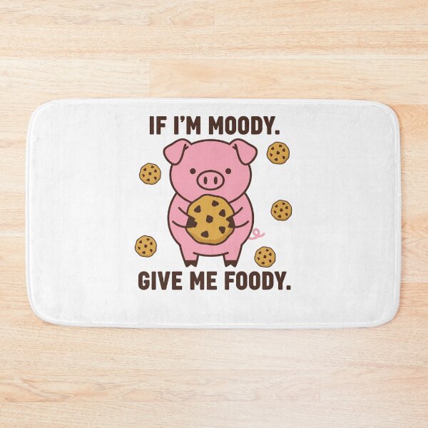 Item preview, Funny Moody Pink Pig Eating Chocolate Cookies designed and sold by k3rstman1.