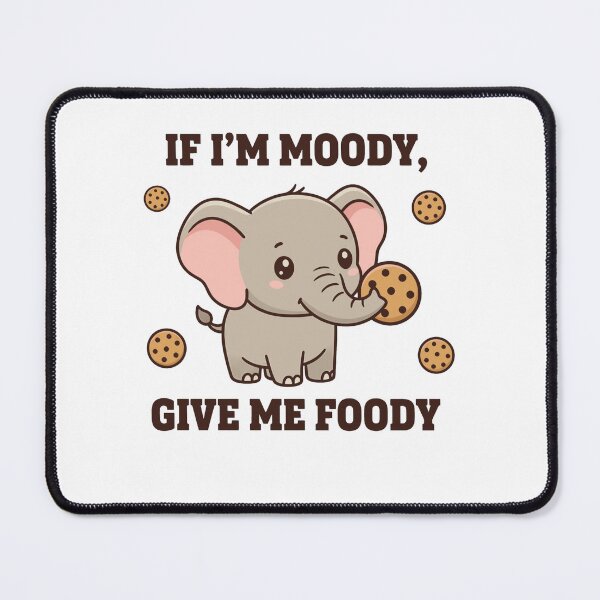 Item preview, Cute Moody Elephant Give Me Foody Cartoon designed and sold by k3rstman1.