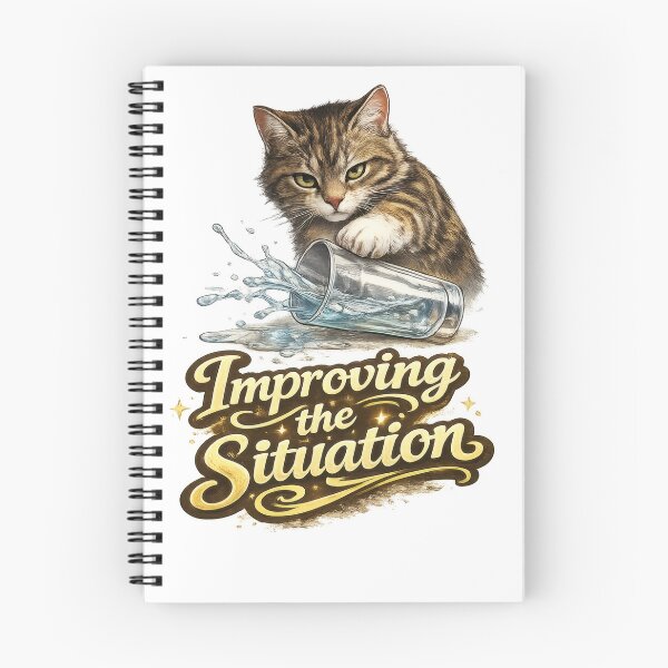 Item preview, Improving the Situation Funny Cat Meme designed and sold by jgvisualarts.