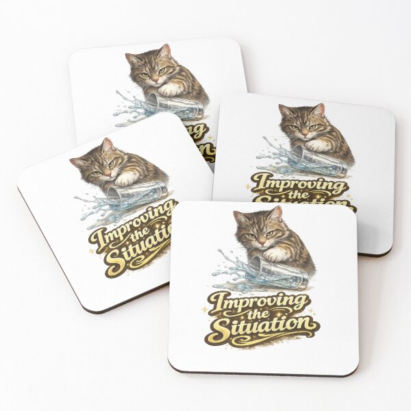 Item preview, Improving the Situation Funny Cat Meme designed and sold by jgvisualarts.