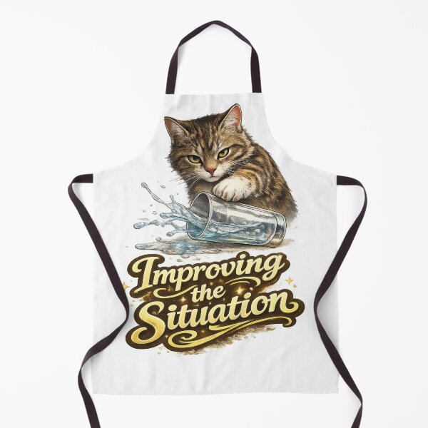 Item preview, Improving the Situation Funny Cat Meme designed and sold by jgvisualarts.