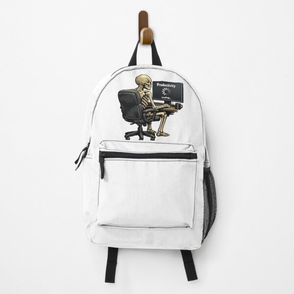 Item preview, Productivity Loading Skeleton at Desk designed and sold by jgvisualarts.