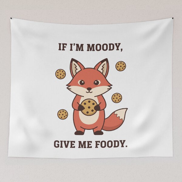 Item preview, Funny Kawaii Fox Moody Foody Cookie Humor designed and sold by k3rstman1.