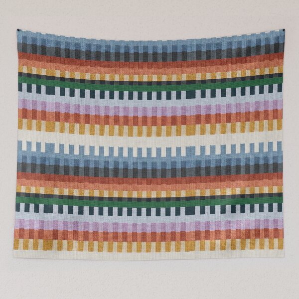 Item preview, Colorful Woven Stripe Pattern Rug Texture – Modern Geometric Textile Design designed and sold by Timegraf.