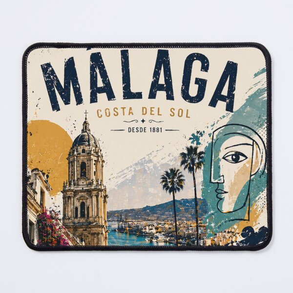 Item preview, Malaga Spain Vintage Design T-Shirt – Costa del Sol Souvenir, Andalusia Travel T-Shirt, Mediterranean Style designed and sold by PepeMilano.