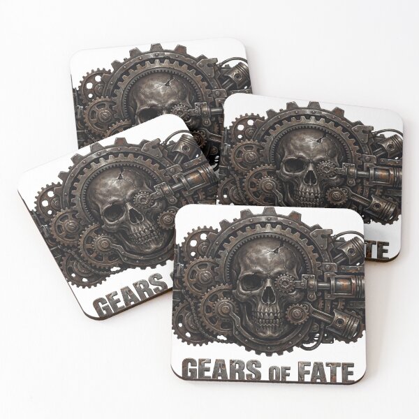 Item preview, Grimdark Gothic Industrial Skull Gears Fate designed and sold by ModMotiff.