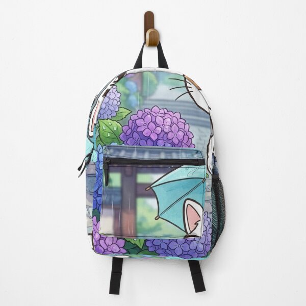 Item preview, Cat with Bold Brows in the Hydrangea Rain designed and sold by Komatoya.