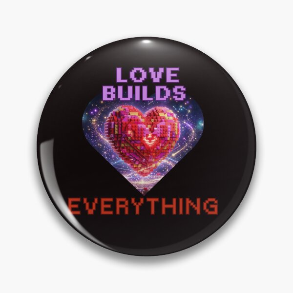 Item preview, Love Builds Everything - Galactic 3D Brick Heart designed and sold by SlavicKemp.