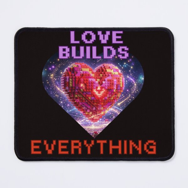 Item preview, Love Builds Everything - Galactic 3D Brick Heart designed and sold by SlavicKemp.