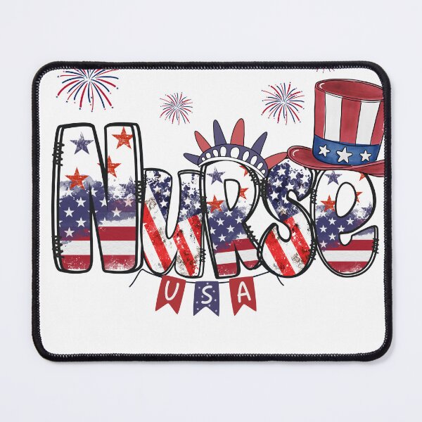 Item preview, Patriotic Nurse - Memorial or 4th July RN designed and sold by SimplySono.