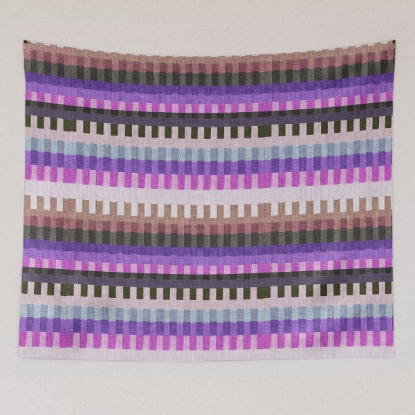 Item preview, Colorful Woven Stripe Pattern Rug Texture – Modern Geometric Textile Design designed and sold by Timegraf.