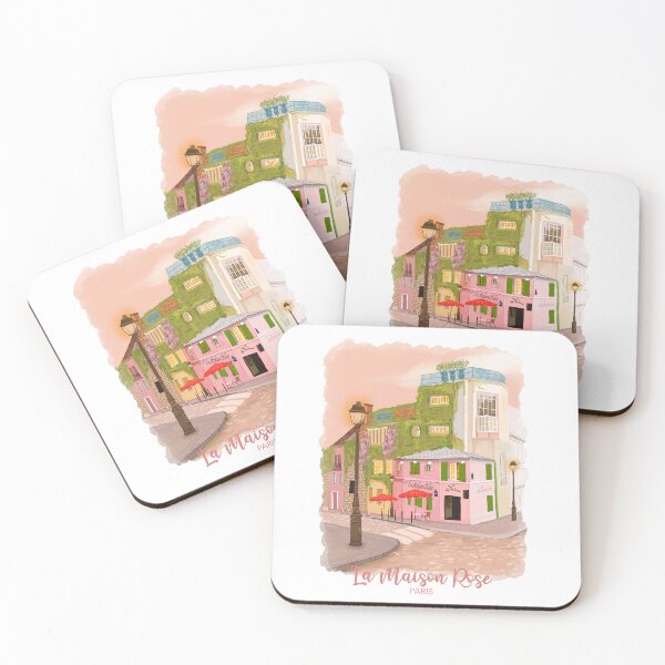 Artikelvorschau, La Maison Rose Paris Reiseposter – Montmartre Wandkunst – Paris Kunstdruck entworfen und verkauft von Island Life Studio.