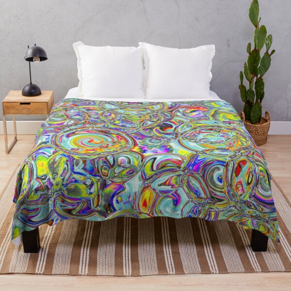 Item preview, Mixed Cyan & Yellow Hydrangea Fractal Circles designed and sold by SXW Designs.