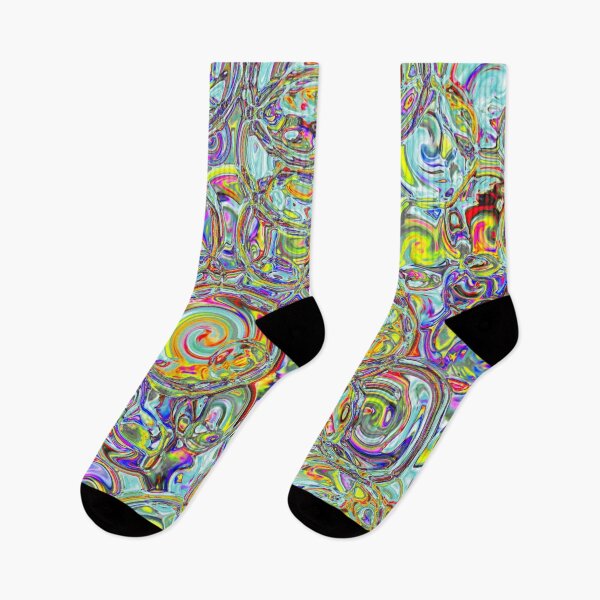 Item preview, Mixed Cyan & Yellow Hydrangea Fractal Circles designed and sold by SXW Designs.