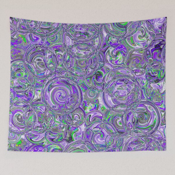 Item preview, Purple & Green Hydrangea Fractal Circles designed and sold by SXW Designs.