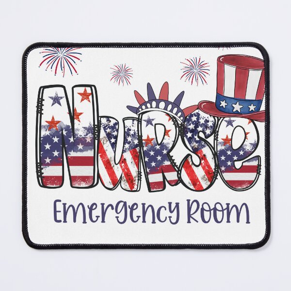 Item preview, ER Patriotic Nurse - Memorial or 4th of July designed and sold by SimplySono.