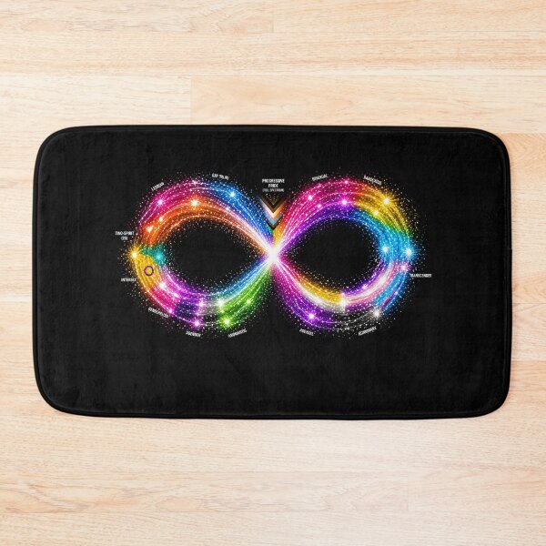 Item preview, SUPPORTING OUR COMMUNITY – STREAKS OF PRIDE ⚡✨ – INFINITY BURST  EDITION - Full Community Infinity (multi-identity flagship) - black background designed and sold by WheelieGdArt.