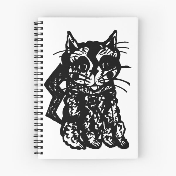 Item preview, Greyscale Heavy Contrast Lighting Bolt Cat designed and sold by KayTurtless.