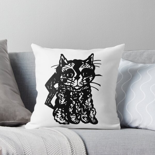 Item preview, Greyscale Heavy Contrast Lighting Bolt Cat designed and sold by KayTurtless.