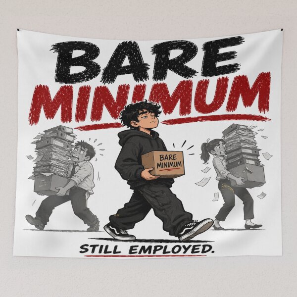 Item preview, Bare Minimum Still Employed Workplace Humor Design designed and sold by HNLYapparel.