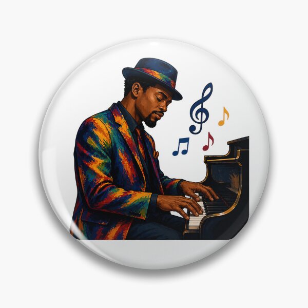 Item preview, Harlem Jazz Pianist Cultural Music Art designed and sold by Myra365Art.