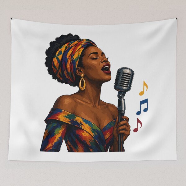 Item preview, Harlem Jazz Singer Cultural Music Art designed and sold by Myra365Art.