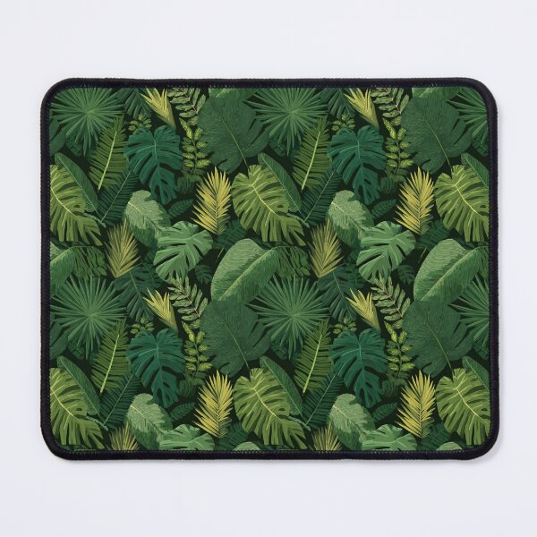 Item preview, Lush Tropical Leaves Jungle Foliage Pattern designed and sold by NicolasGlowArt.