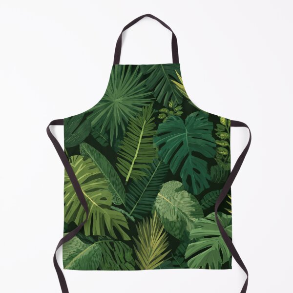 Item preview, Lush Tropical Leaves Jungle Foliage Pattern designed and sold by NicolasGlowArt.