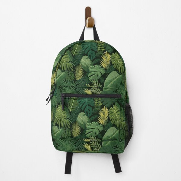 Item preview, Lush Tropical Leaves Jungle Foliage Pattern designed and sold by NicolasGlowArt.