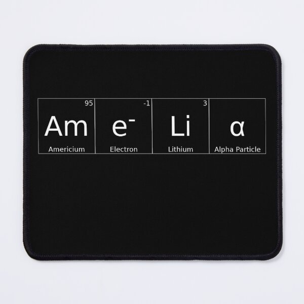 Item preview, AMELIA - ✨ ELEMENTS & PARTICLES NAME SERIES ✨- for darker background designed and sold by WheelieGdArt.