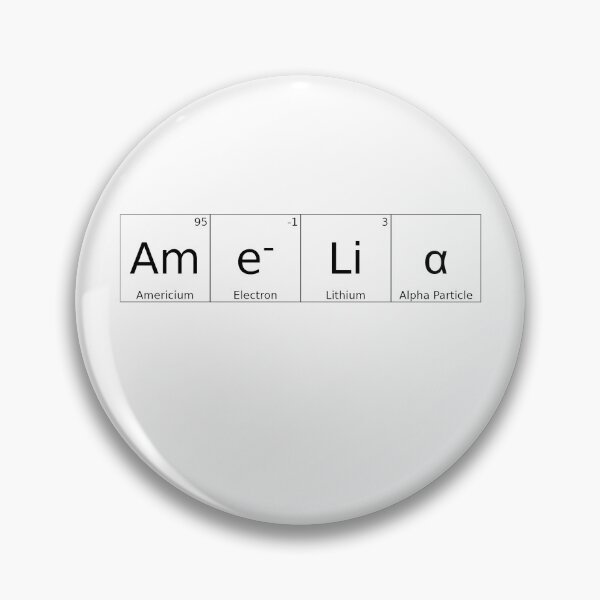 Item preview, AMELIA - ✨ ELEMENTS & PARTICLES NAME SERIES ✨- for lighter background designed and sold by WheelieGdArt.