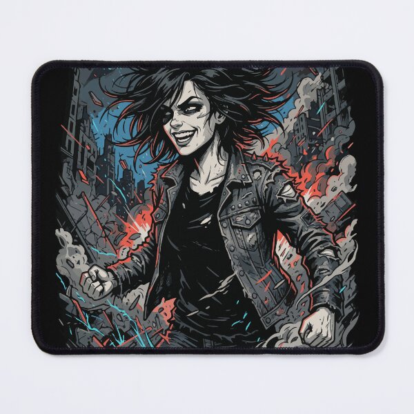 Item preview, Controlled Chaos Punk Girl | Rebel Streetwear Graphic | Grunge Urban Destruction Art designed and sold by AmazingEG.