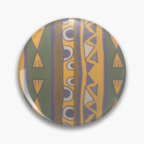 Item preview, Folk-Art Inspired Oceanic Groove: Hand-Drawn Seamless Abstract Pattern with Stylized Yellow Fish and Geometric Stripes designed and sold by Chadstudio.