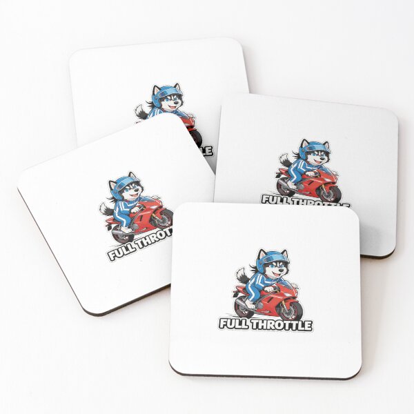 Item preview, Full Throttle Husky-Cute Motorcycle Racing Dog designed and sold by carestazafeli.