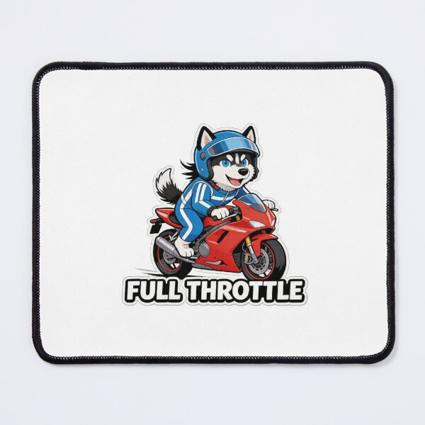 Item preview, Full Throttle Husky-Cute Motorcycle Racing Dog designed and sold by carestazafeli.