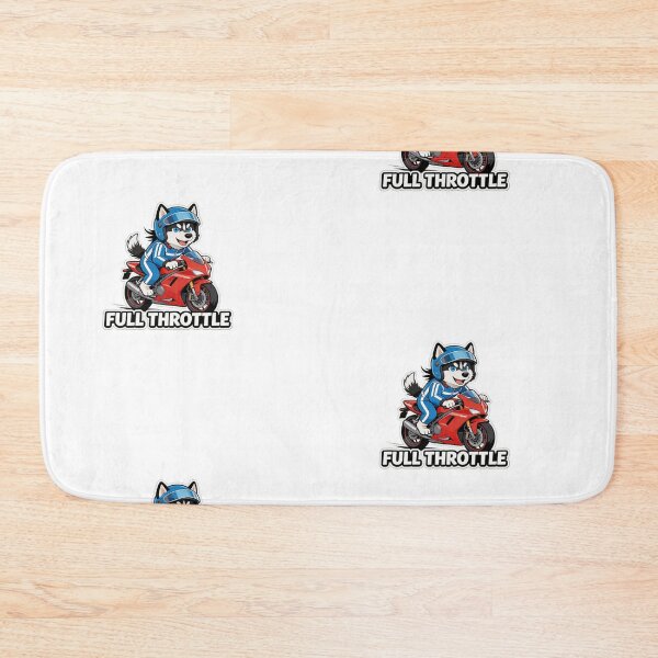Item preview, Full Throttle Husky-Cute Motorcycle Racing Dog designed and sold by carestazafeli.
