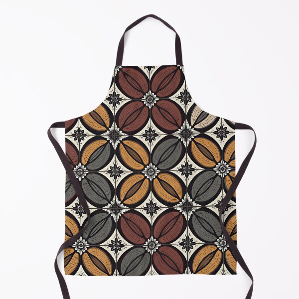 Item preview, Vintage Batik Cacao Floral Pattern in Earth Tones designed and sold by A1DesignMinimal.