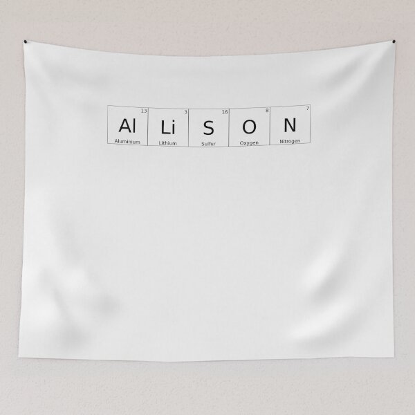 Item preview, ALLISON - ✨ ELEMENTS & PARTICLES NAME SERIES ✨- for lighter background designed and sold by WheelieGdArt.