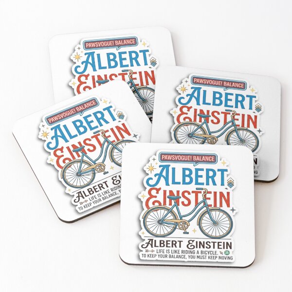 Item preview, Albert Einstein Life is Like a Bicycle Quote designed and sold by Purely Art Shop.