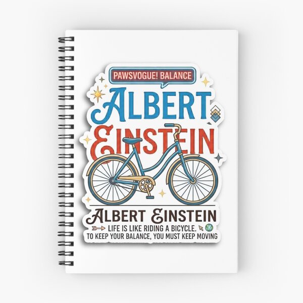 Item preview, Albert Einstein Life is Like a Bicycle Quote designed and sold by Purely Art Shop.
